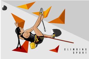 alpinismo atleta ilustración diseño Arte vector