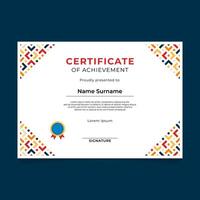 Abstract Geometric Certificate Design Template vector