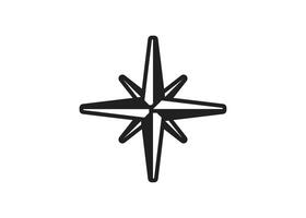 Compass icon design template isolated illustration vector