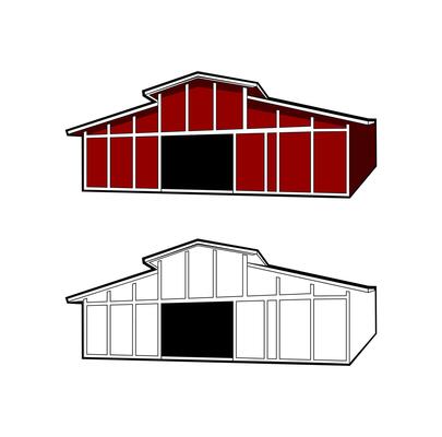 Barn Design Illustration