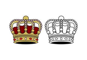 Rey corona diseño ilustración vector