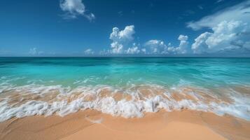 vivid beach background with copy space photo