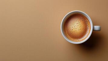 Two Cups of Coffee on Table With Palm Leaves photo