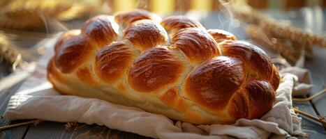 Loaf of Bread on Table photo