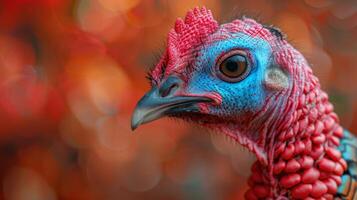 vivid farm turkey background with copy space photo
