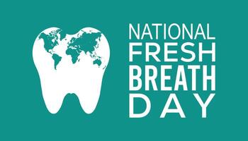 National Fresh breath day is observed every year on August.banner design template illustration background design. vector