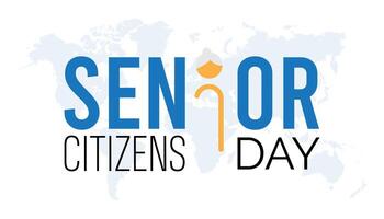 Senior Citizens Day is observed every year on August.banner design template illustration background design. vector