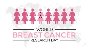 World Breast Cancer Research Day is observed every year on August.banner design template illustration background design. vector