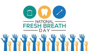 National Fresh breath day is observed every year on August.banner design template illustration background design. vector