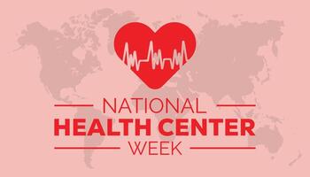 National Health Center Week is observed every year on August.banner design template illustration background design. vector