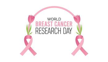 World Breast Cancer Research Day is observed every year on August.banner design template illustration background design. vector