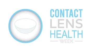 Contact Lens Health Week is observed every year on August.banner design template illustration background design. vector
