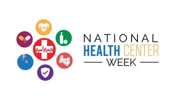 National Health Center Week is observed every year on August.banner design template illustration background design. vector