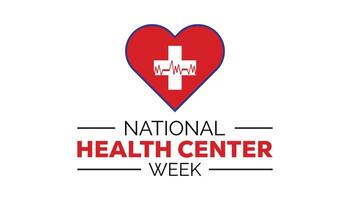 National Health Center Week is observed every year on August.banner design template illustration background design. vector