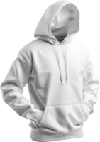 White Hoodie with Front Pocket and Hood.. png