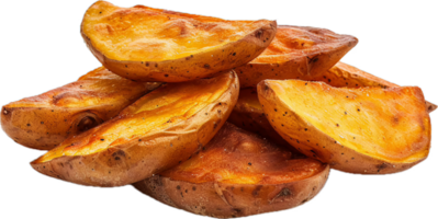 Crispy Seasoned Potato Wedges Close-Up. png