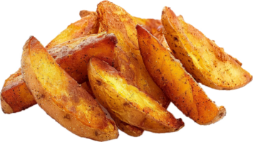 Crispy Seasoned Potato Wedges Close-Up. png