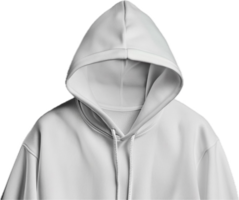 White Hoodie with Front Pocket and Hood.. png