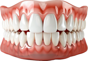 Close-Up of Healthy White Teeth and Gums. png