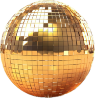 dourado discoteca bola refletindo claro. png