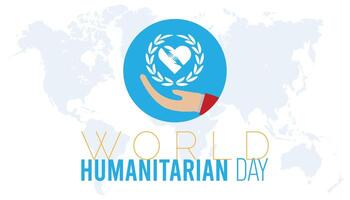 World Humanitarian Day is observed every year on August.banner design template illustration background design. vector