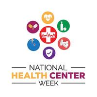 National Health Center Week is observed every year on August.banner design template illustration background design. vector