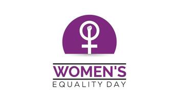 Women's Equality Day is observed every year on August.banner design template illustration background design. vector