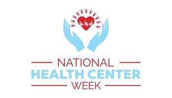 National Health Center Week is observed every year on August.banner design template illustration background design. vector