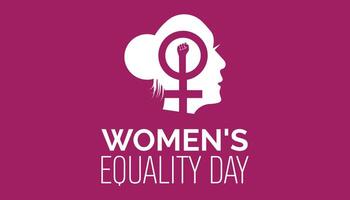 Women's Equality Day is observed every year on August.banner design template illustration background design. vector