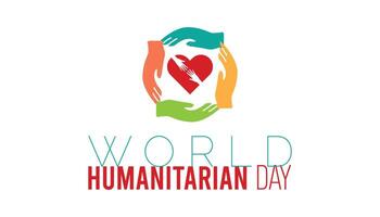 World Humanitarian Day is observed every year on August.banner design template illustration background design. vector