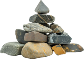 apilado piedras en equilibrado pirámide. png