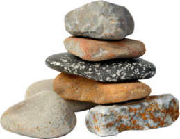 apilado piedras en equilibrado pirámide. png