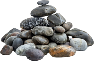 apilado piedras en equilibrado pirámide. png