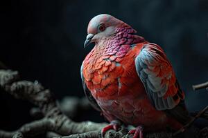 The Pink Pigeon in studio photo