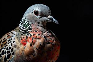 Spotted Dove Standing in studio photo