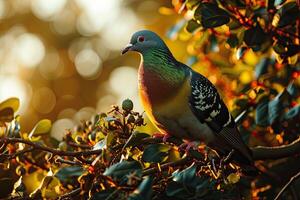 Pink Naked Green Pigeon photo