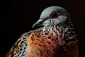 Spotted Dove Standing in studio photo