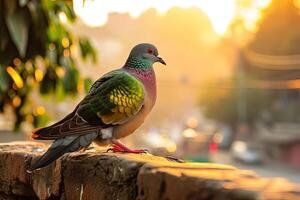 Pink Naked Green Pigeon photo