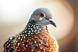 Spotted Dove Standing in studio photo