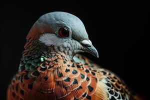 Spotted Dove Standing in studio photo