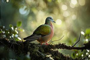 Pink Naked Green Pigeon photo