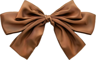 elegant braun Satin- Bogen mit lange Schwänze. png