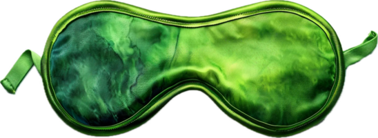 Green Silk Sleep Mask for Relaxation. png