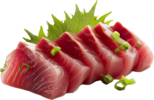 Frais brut thon sashimi avec garnir. png