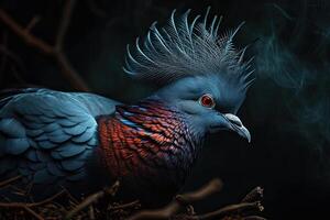 The Crowned Pigeon in studio photo