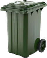 Green Wheeled Outdoor Garbage Bin. png