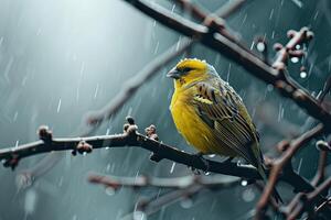 Canary Bird in forest photo