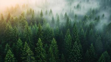 Foggy Forest in the Wilderness photo