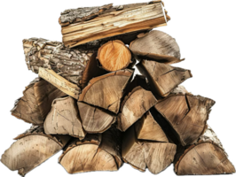 Stack of Chopped Firewood Logs. png