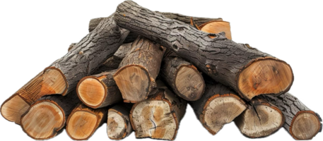 Stack of Chopped Firewood Logs. png